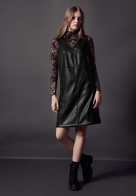 Thumbnail - Kleid in Leder-Optik