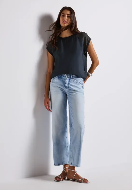 Blusenshirt mit Meshdetail