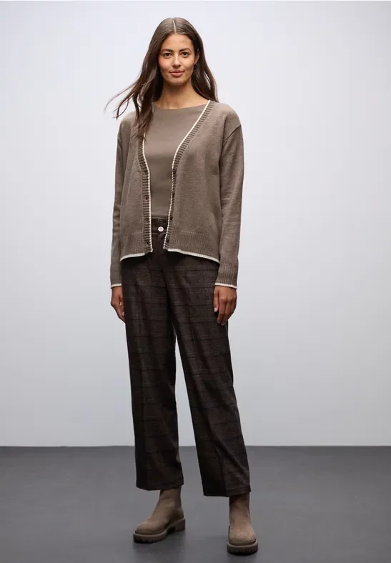 Cardigan mit Kontrastdetails