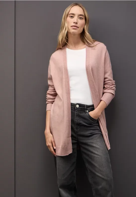 Cosy Cardigan mit Rollkante