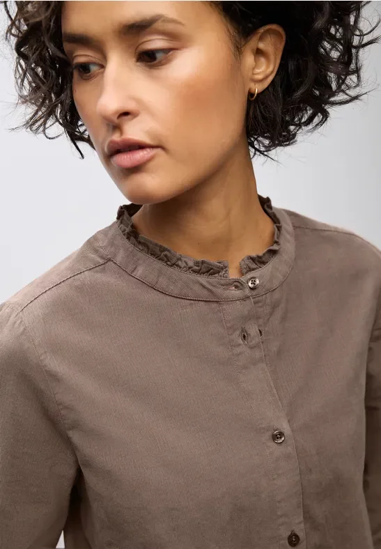 Cordbluse mit Tunnelzug