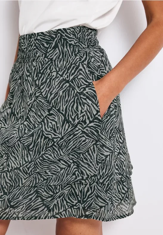 Gemusterter Chiffon-Rock