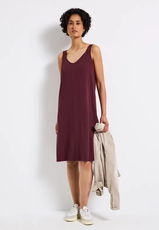 Trägerkleid in Unifarbe