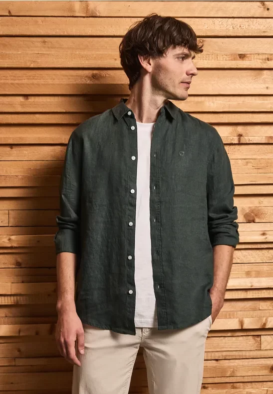 Langarmhemd aus Leinen