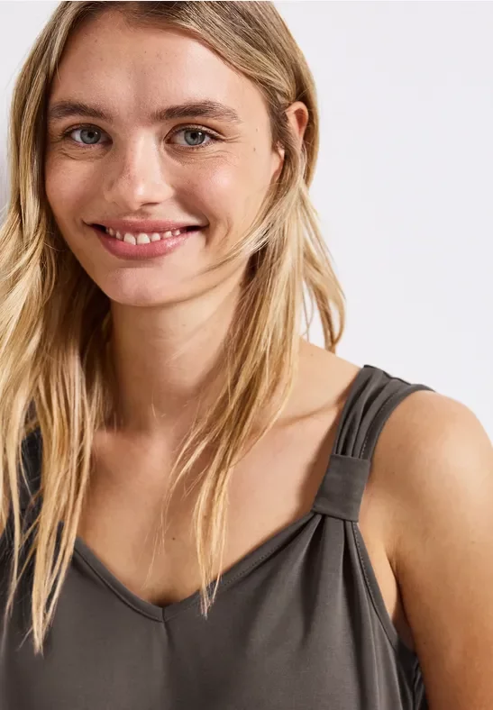 Silk-Look Top mit Knoten