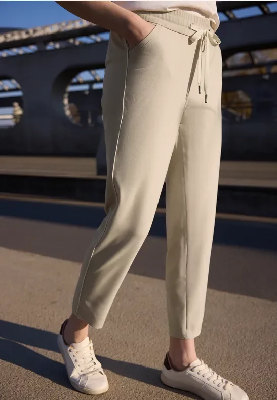 Street One Mid Waist Slim Leg Hose im Loose Fit