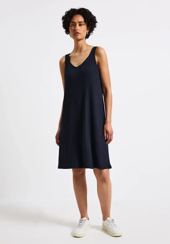 Trägerkleid in Unifarbe