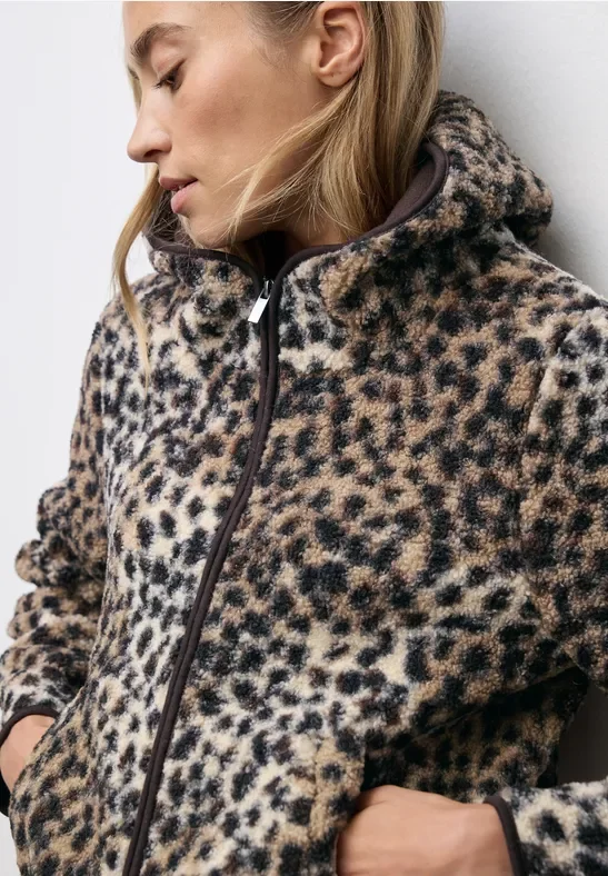 Teddy-Jacke mit Leo-Muster