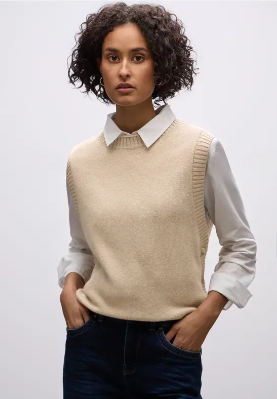 Ärmelloser Pullover