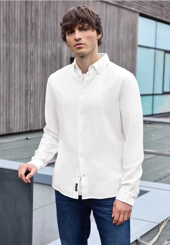 Hemd mit Piqué Struktur