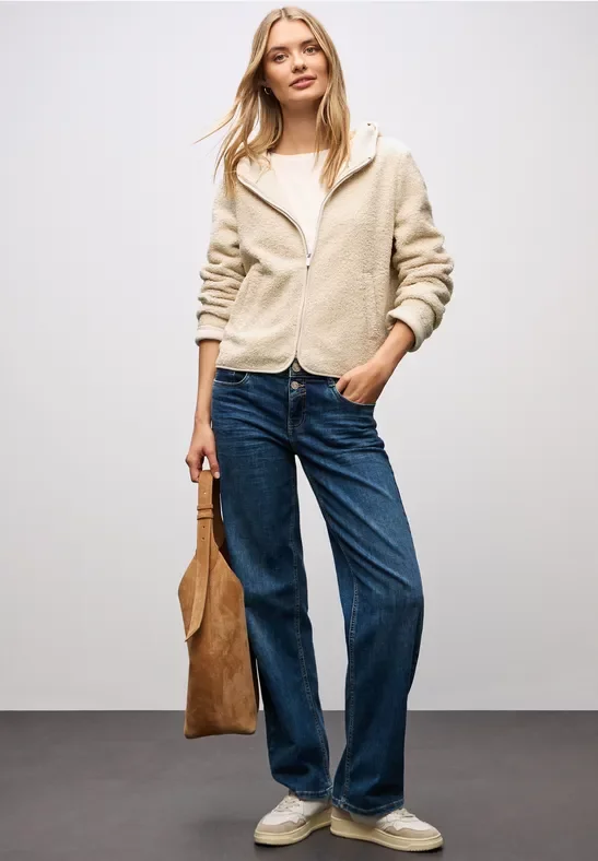 Teddy-Jacke mit Kapuze