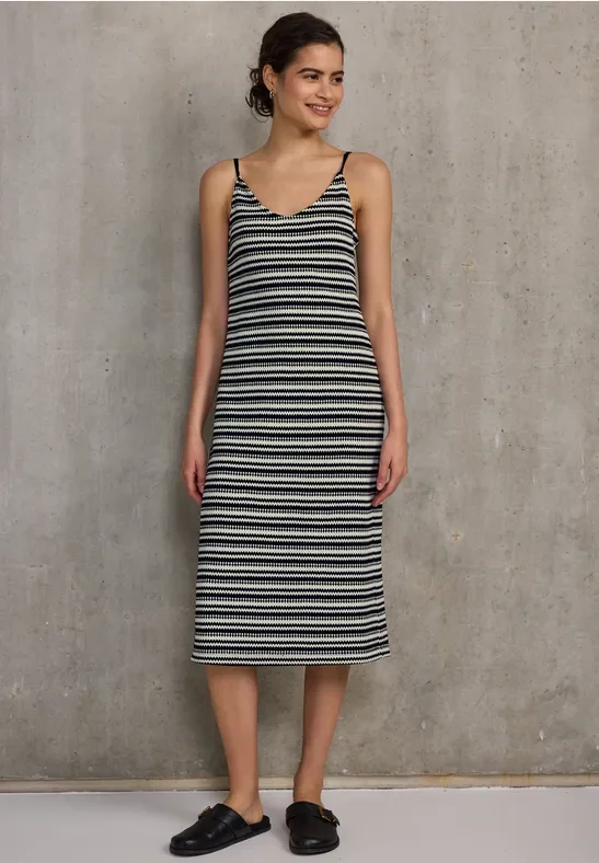 Gestreiftes Spitzenkleid