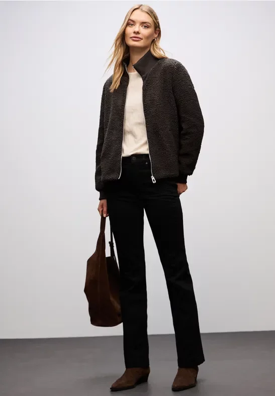 Teddy-Jacke mit Details