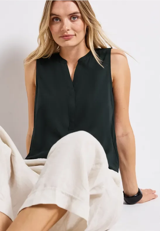 Blusentop in Unifarbe