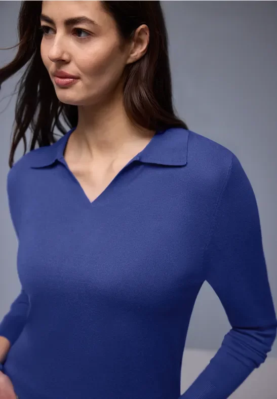 Pullover mit Polokragen