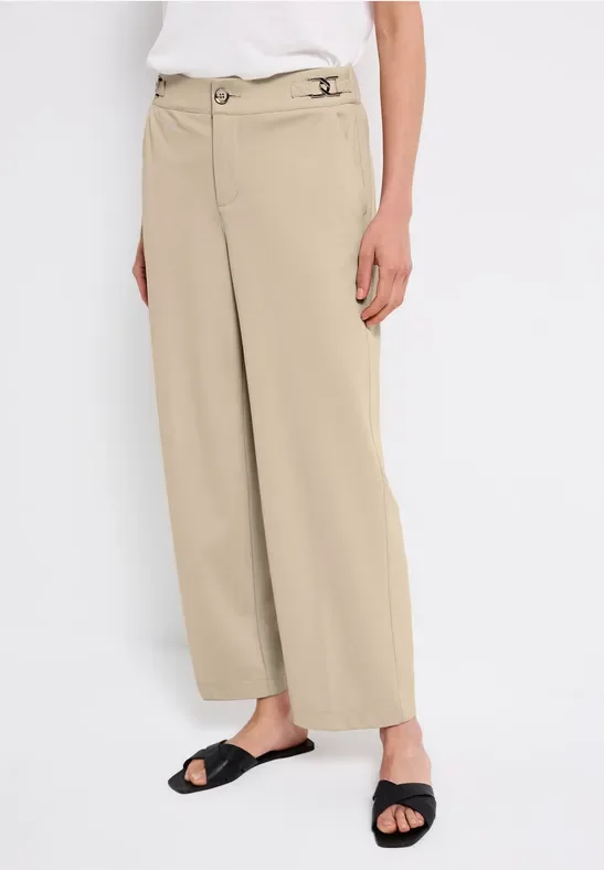Straight Leg Piqué Hose