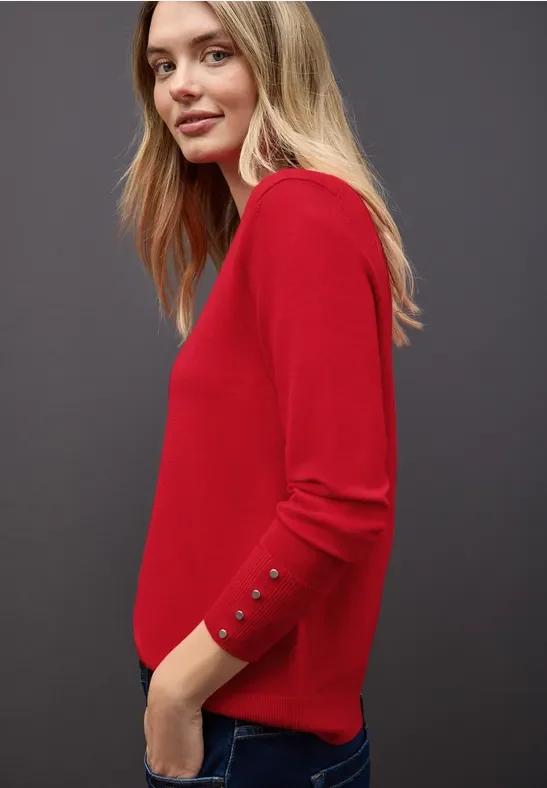 Pullover mit Knopfdetail
