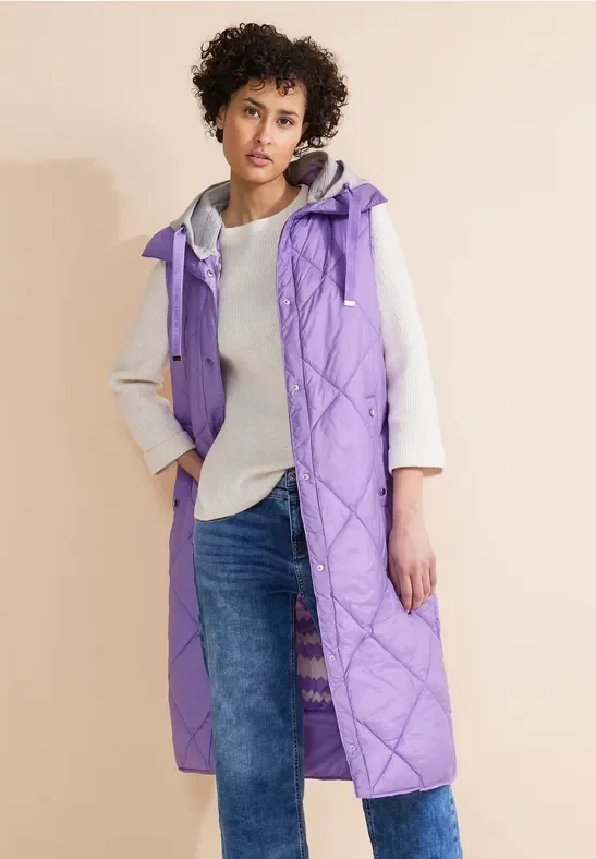 Gesteppte Long Weste