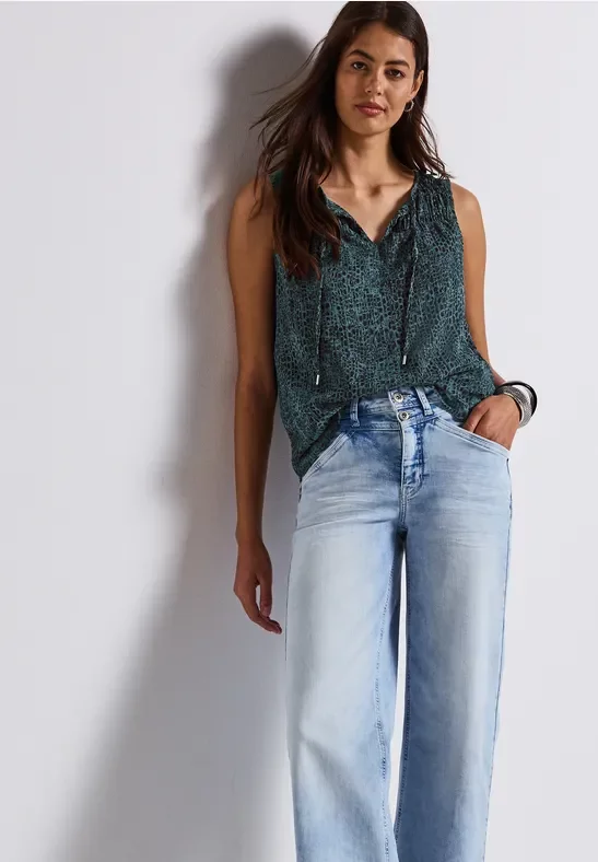 Chiffon Blusentop mit Print