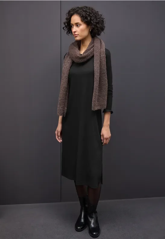 Midi-Kleid in Rippstruktur