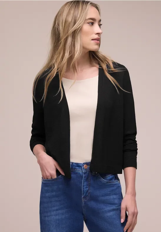 Langarm Jacke im Strick-Look