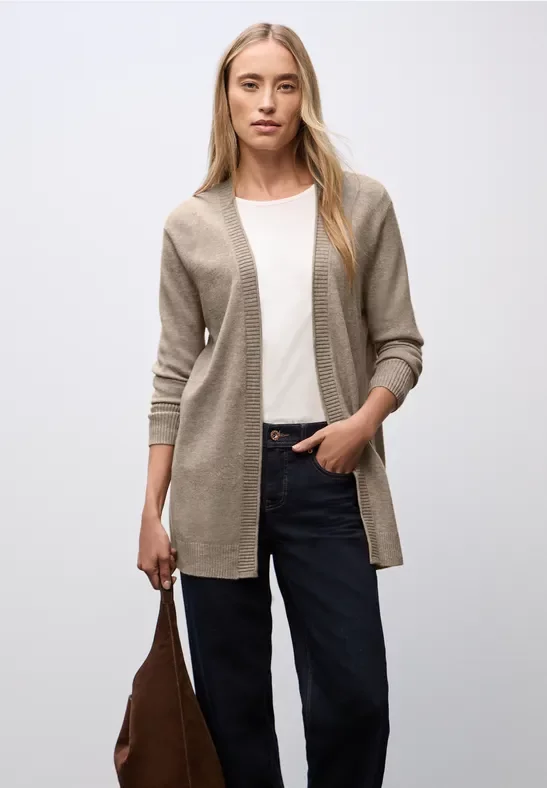 Cosy Cardigan mit Rollkante