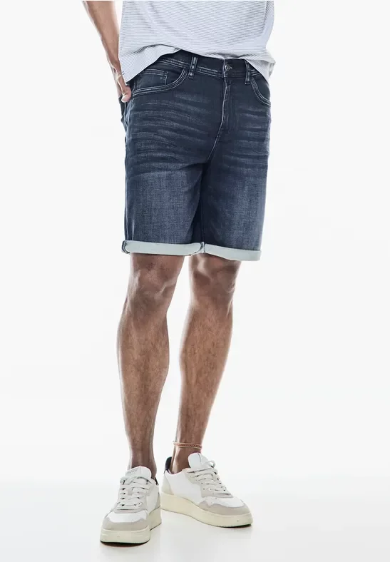 Elastische Jeans Shorts