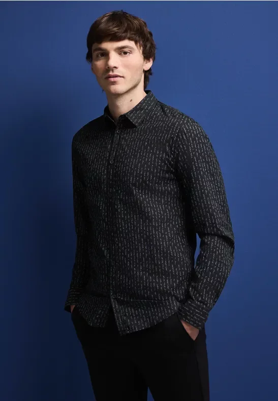 Bedrucktes Popeline Hemd