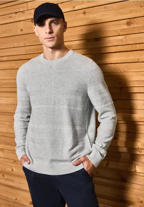 Thumbnail - Strukturstreifen Pullover