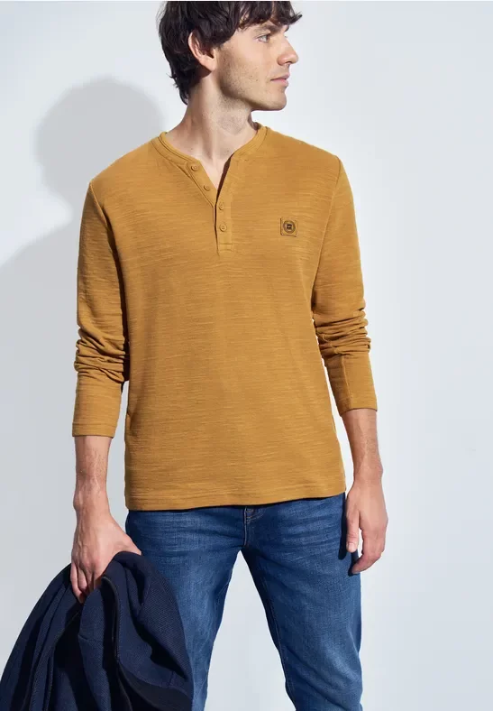 Softes Slub Henleyshirt