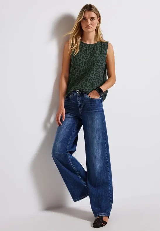 Musselin Blusentop mit Print