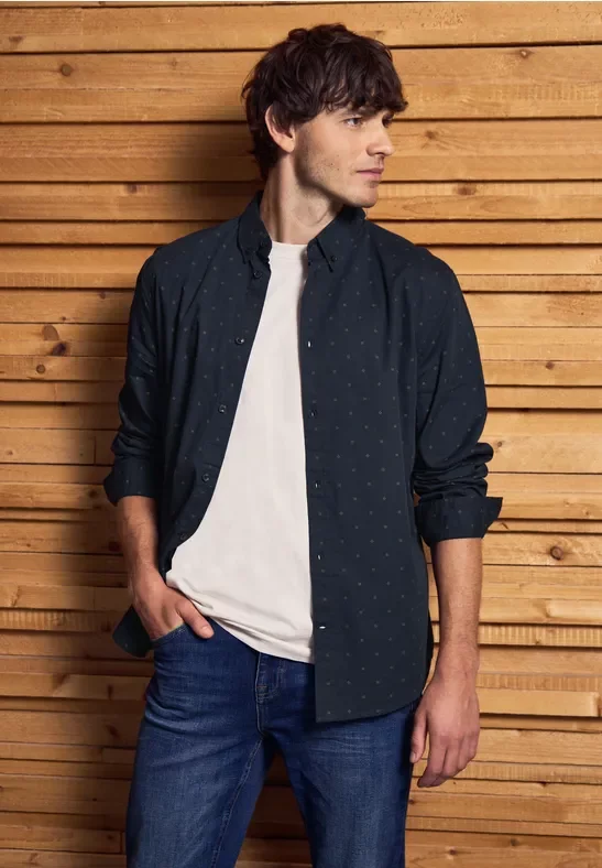 Hemd mit Minimal Print