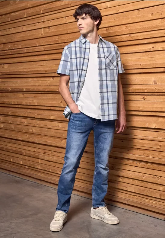 Kariertes Kurzarmhemd