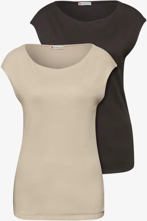 Basic Shirt mit Boatneck im 2er-Pack
