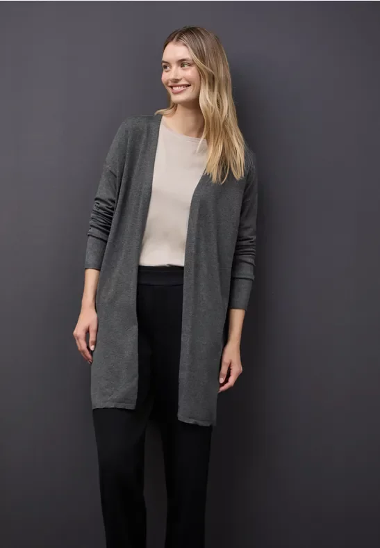 Langer Feinstrickcardigan