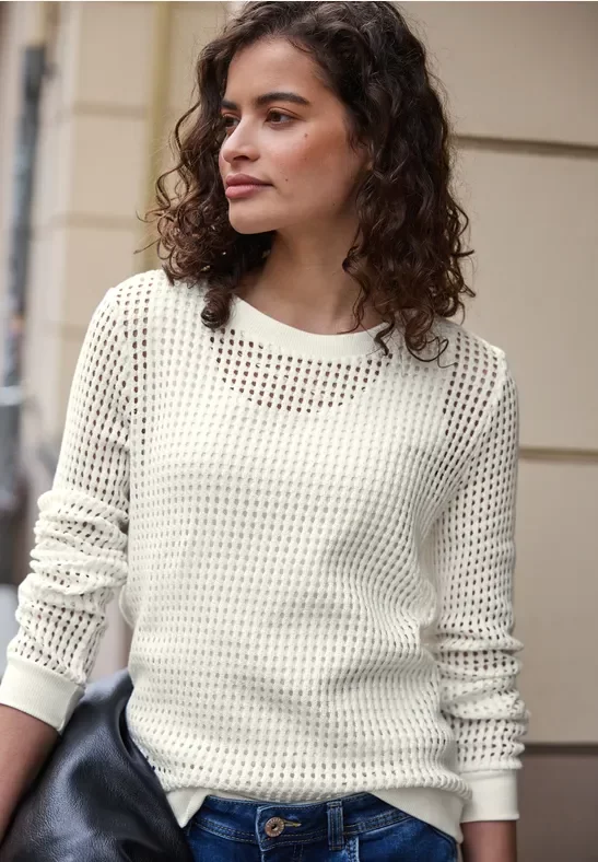 Street One Langarm Shirt im Strick-Look