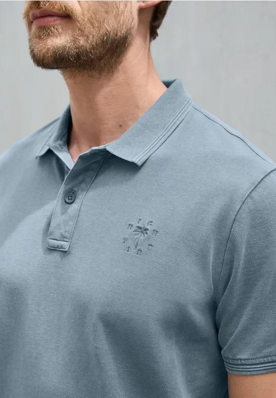 Garment dye Piqué Poloshirt