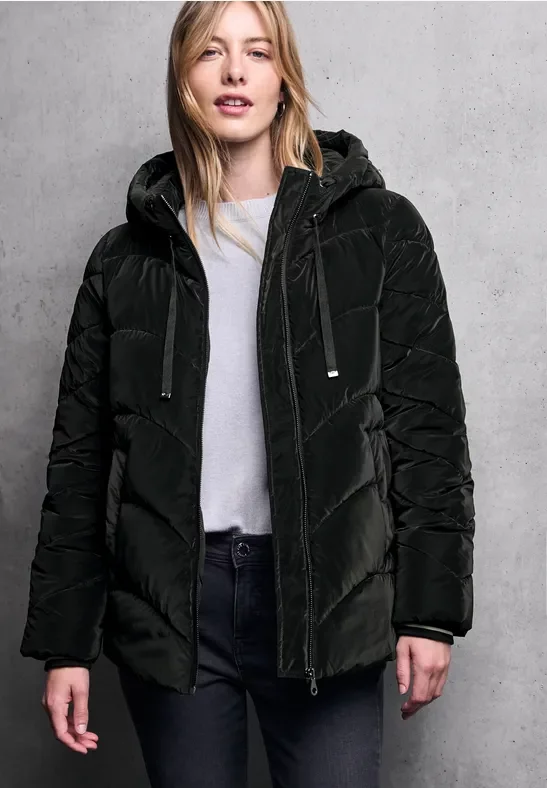 Jacke mit Wellen-Steppung