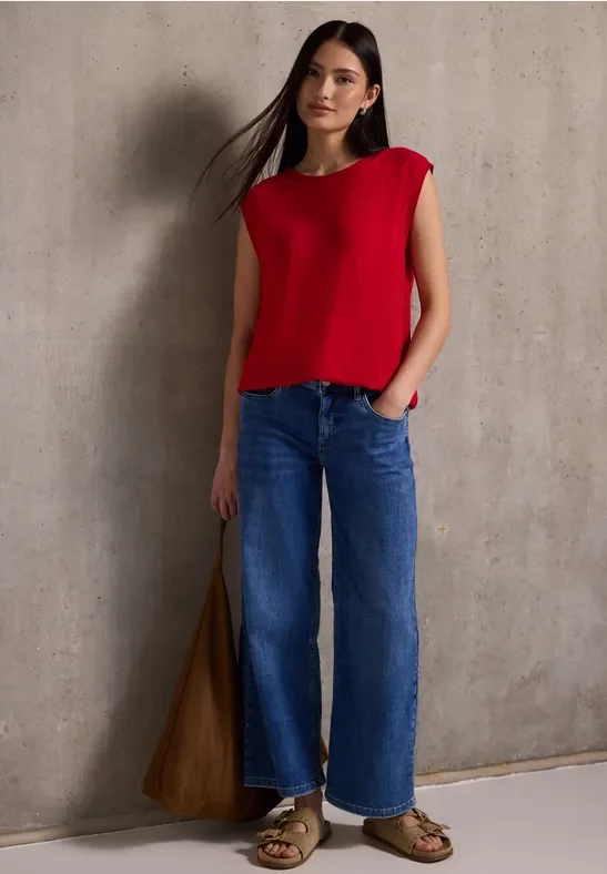 Leinen-Look Shirt mit Tape