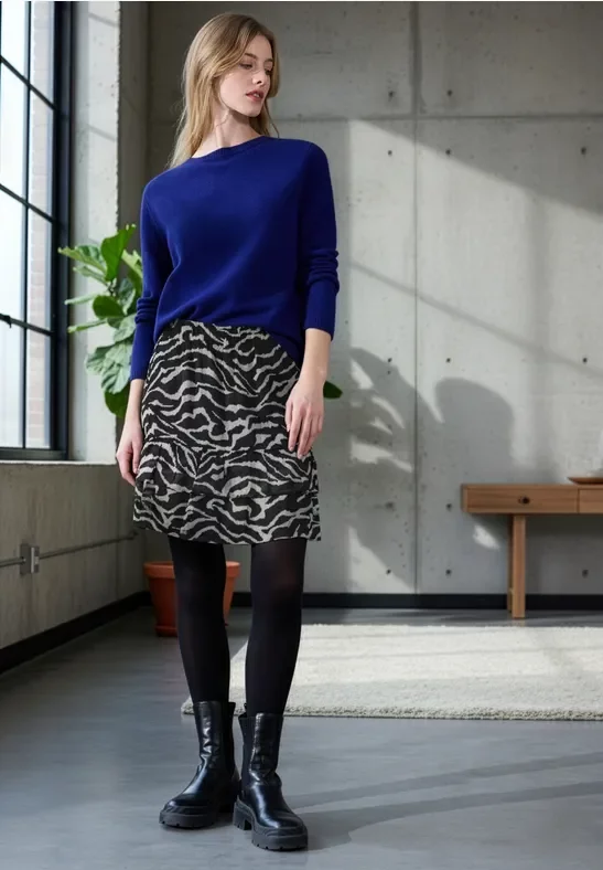 Gemusterter Chiffonrock