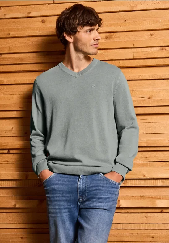 Basic V-Neck Strickpullover