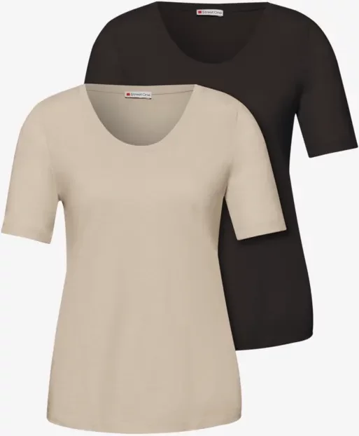 Basic T-Shirt mit Kurzarm im 2er-Pack