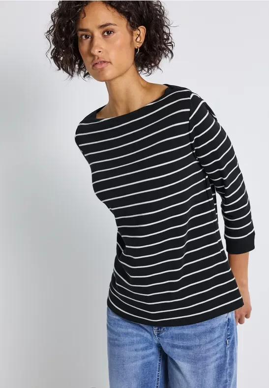 Gestreiftes Basic Shirt