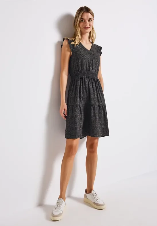 Puzzle Print Tunika-Kleid