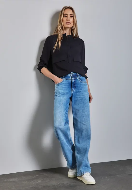Crinkle-Struktur Overshirt