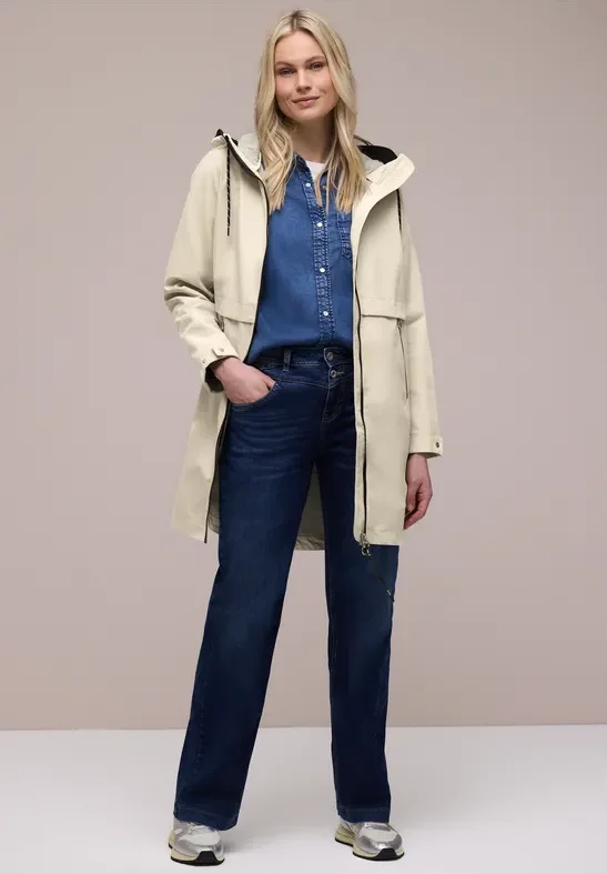 Parka mit Kapuze und 2-Wege-Zipper