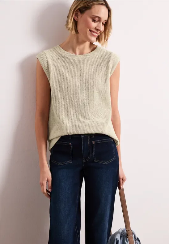 Street One Dropped Shoulder Top im Strick-Look