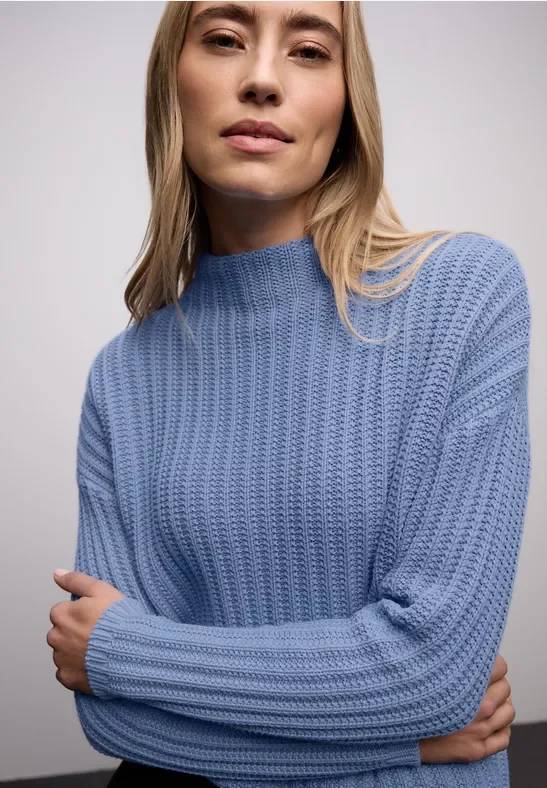 Turtleneck Strukturpullover