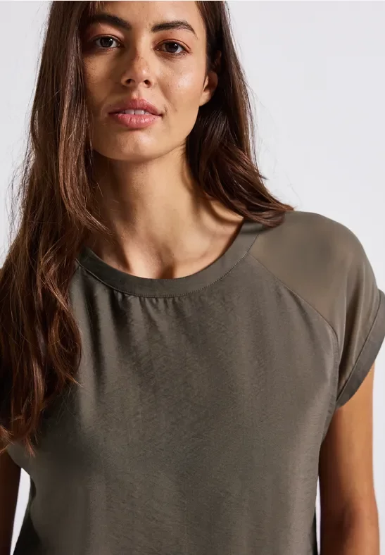 Blusenshirt mit Meshdetail