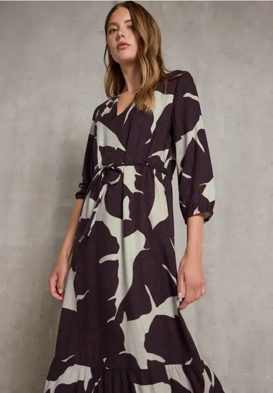 Gemustertes Maxi-Kleid